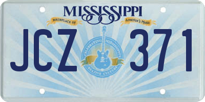 MS license plate JCZ371