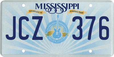 MS license plate JCZ376