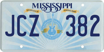 MS license plate JCZ382
