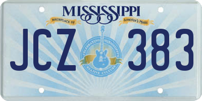MS license plate JCZ383