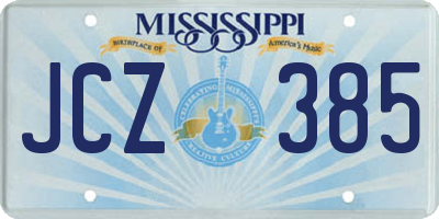 MS license plate JCZ385
