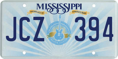 MS license plate JCZ394