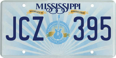MS license plate JCZ395