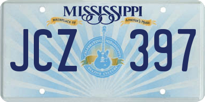 MS license plate JCZ397