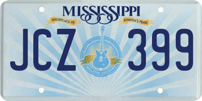 MS license plate JCZ399