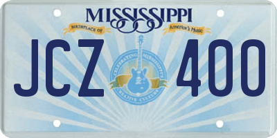 MS license plate JCZ400