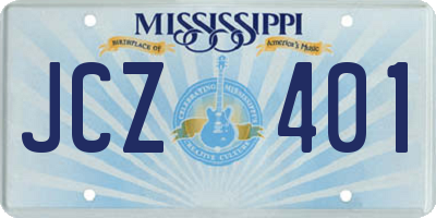 MS license plate JCZ401