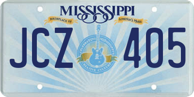 MS license plate JCZ405