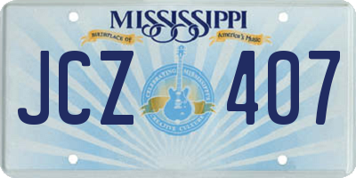 MS license plate JCZ407