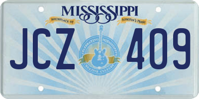 MS license plate JCZ409