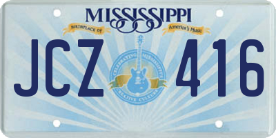 MS license plate JCZ416