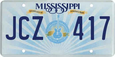 MS license plate JCZ417