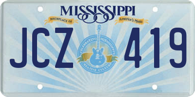 MS license plate JCZ419