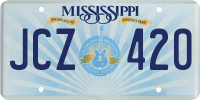 MS license plate JCZ420