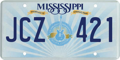 MS license plate JCZ421