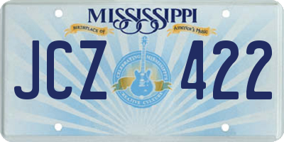 MS license plate JCZ422