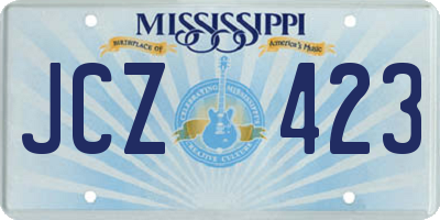 MS license plate JCZ423