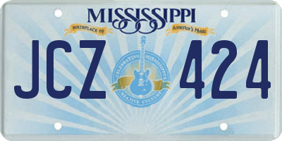 MS license plate JCZ424