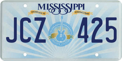 MS license plate JCZ425