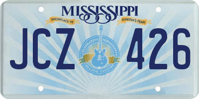 MS license plate JCZ426