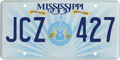 MS license plate JCZ427