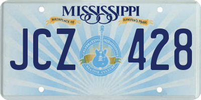 MS license plate JCZ428