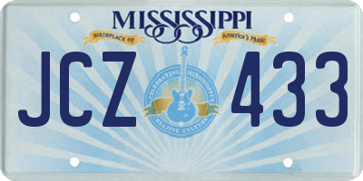 MS license plate JCZ433