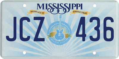 MS license plate JCZ436