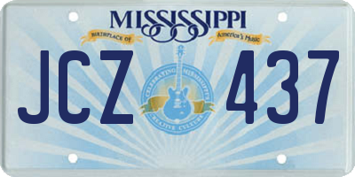 MS license plate JCZ437