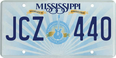 MS license plate JCZ440