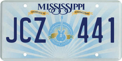 MS license plate JCZ441