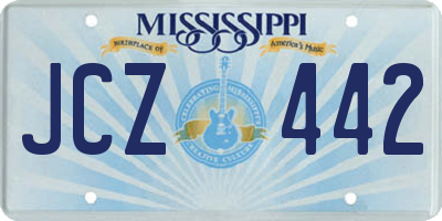 MS license plate JCZ442