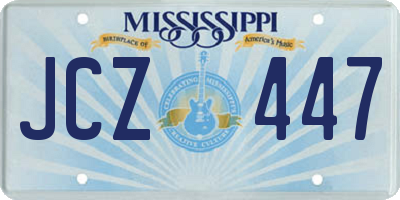 MS license plate JCZ447