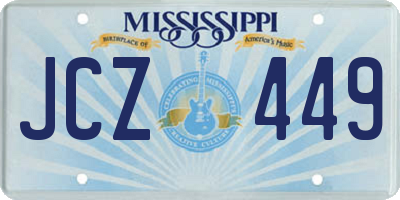 MS license plate JCZ449