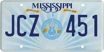 MS license plate JCZ451