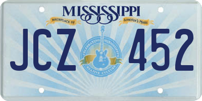 MS license plate JCZ452