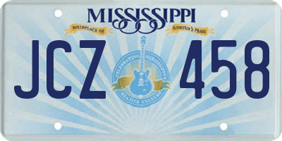MS license plate JCZ458