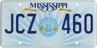 MS license plate JCZ460