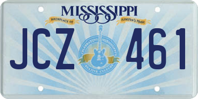 MS license plate JCZ461