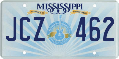 MS license plate JCZ462