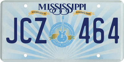 MS license plate JCZ464
