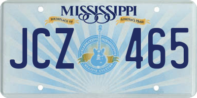 MS license plate JCZ465