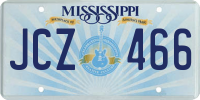 MS license plate JCZ466