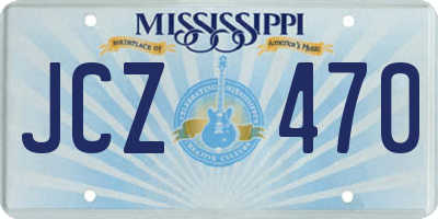 MS license plate JCZ470