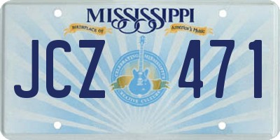 MS license plate JCZ471
