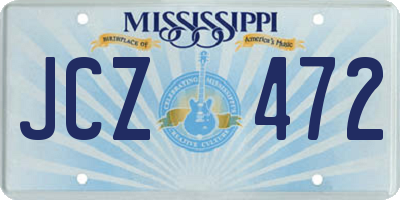 MS license plate JCZ472