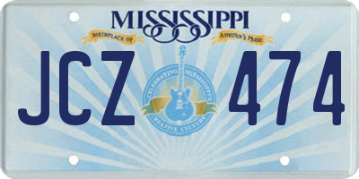 MS license plate JCZ474