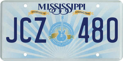 MS license plate JCZ480