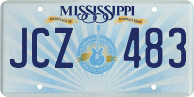 MS license plate JCZ483