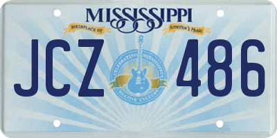 MS license plate JCZ486